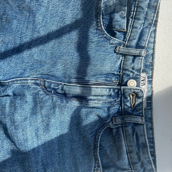 Zara Blue Denim Jeans Size 2 US 24 - Picture 3 of 6